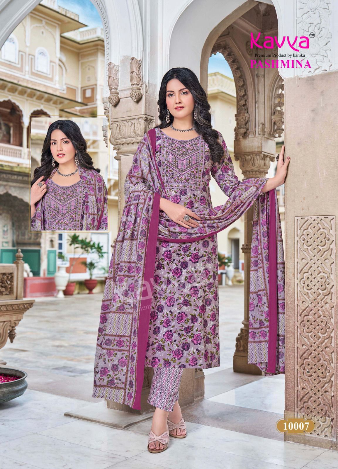Pashmina Vol 10 By Kavya Cotton Kurti Pant With Dupatta Collection
